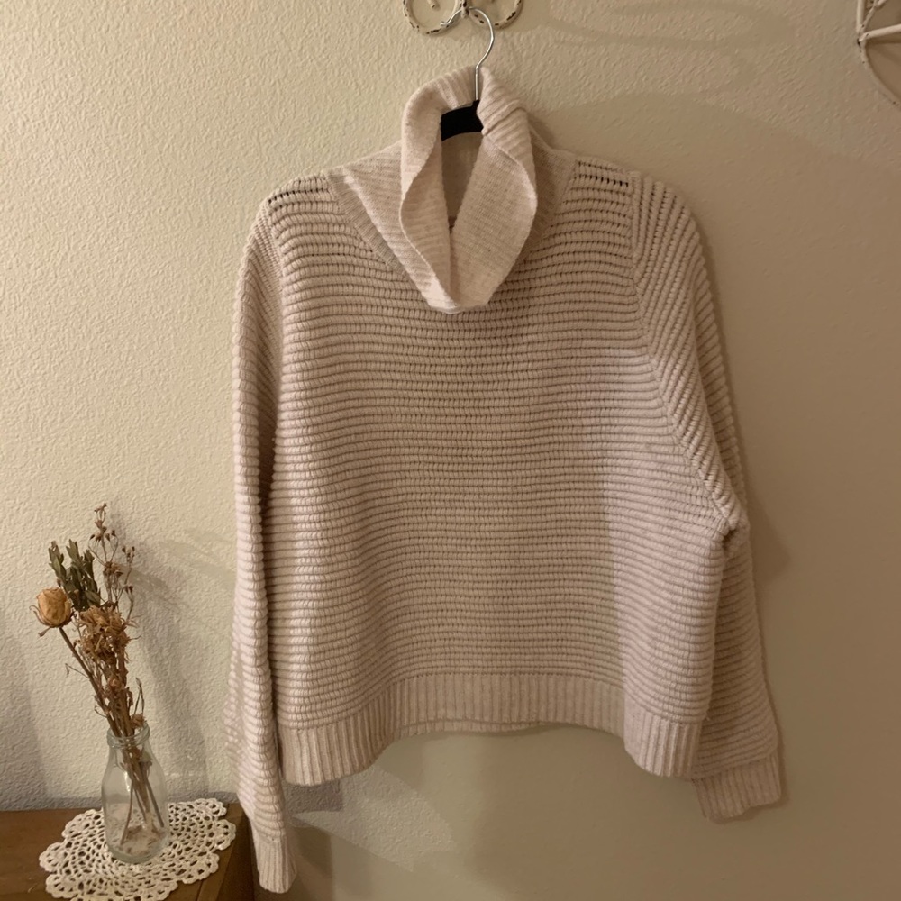madewell cowel neck chunky knit sweater